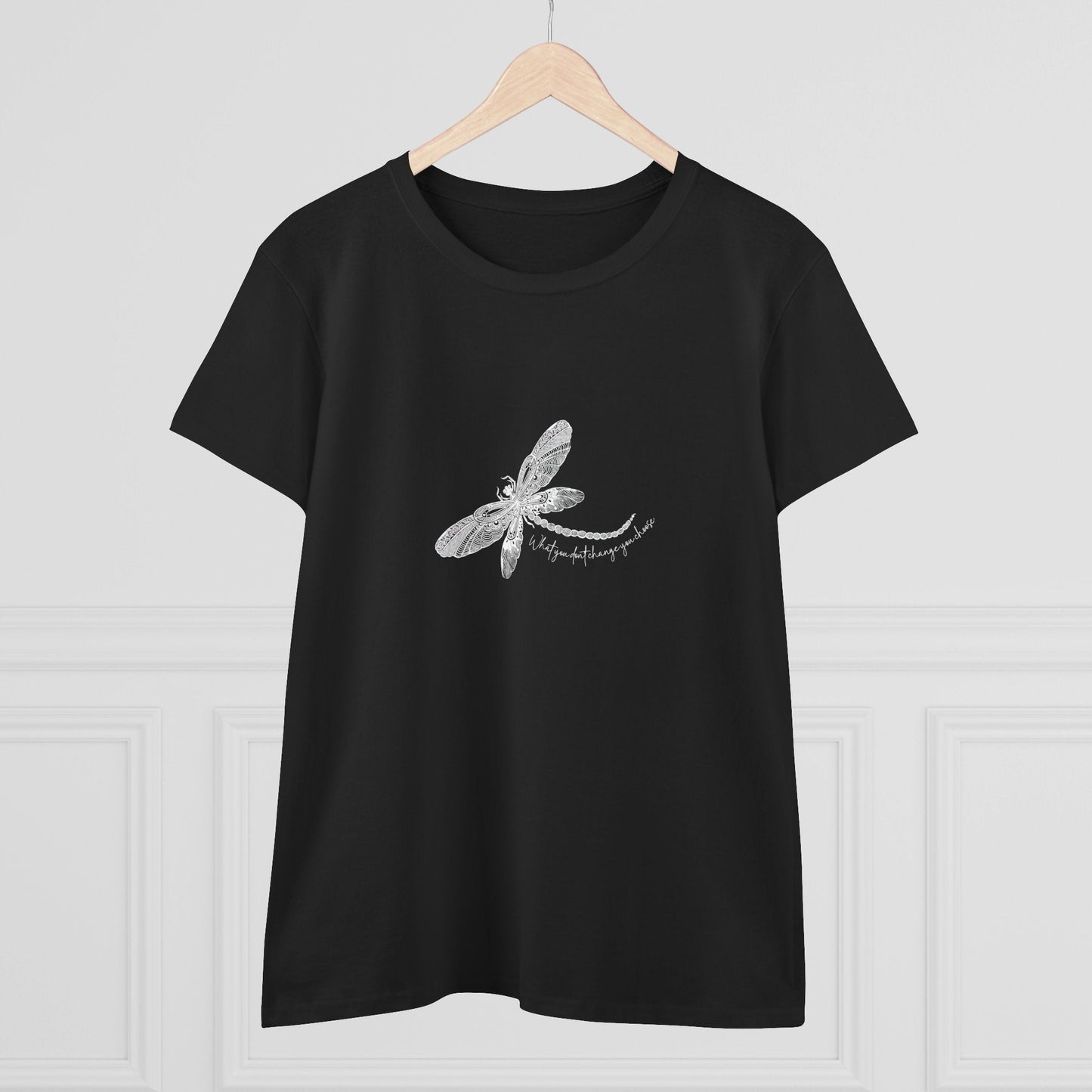 Dragonfly Affirmation - Custom Gildan 5000 T Shirt design - Solei Designs