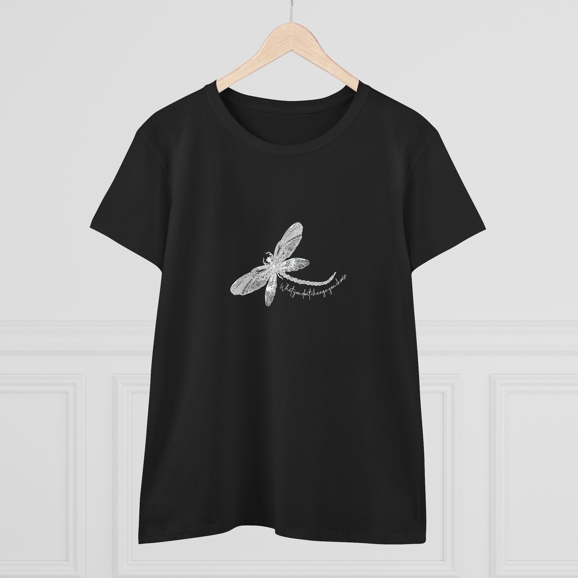 Dragonfly Affirmation - Custom Gildan 5000 T Shirt design - Solei Designs