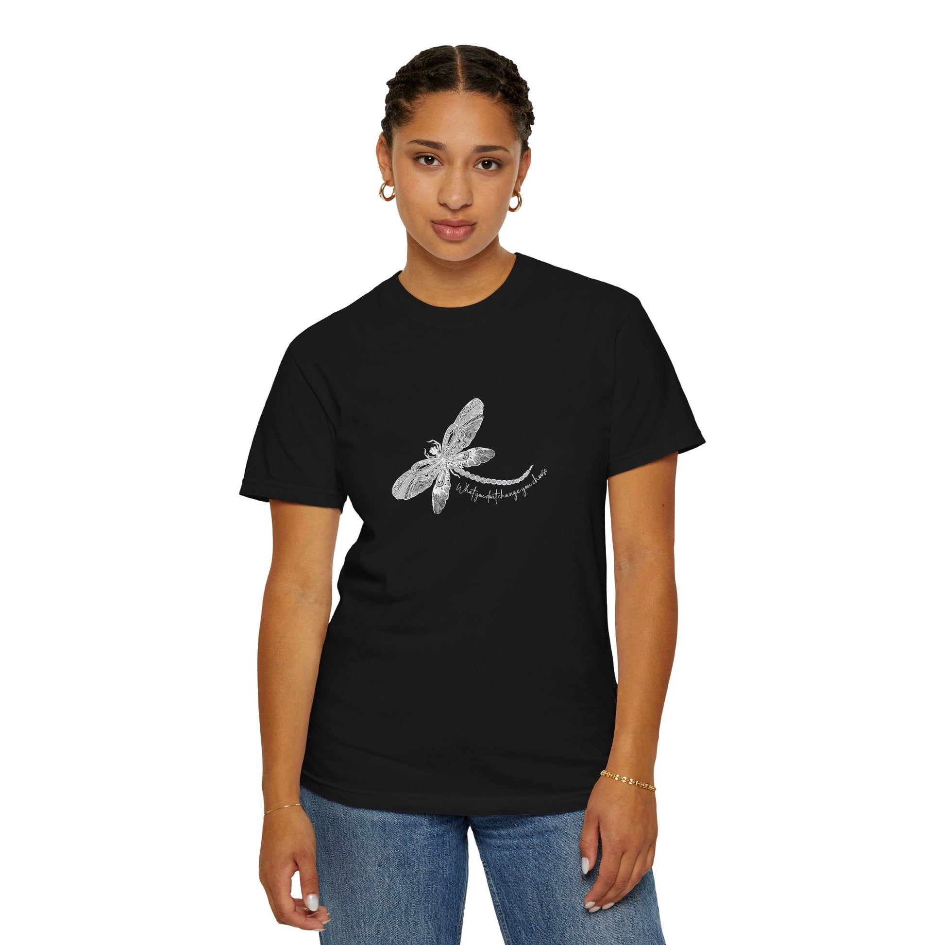 Dragonfly Affirmation T Shirt - C1717 Custom Graphic Soft style T Shirt - Solei Designs