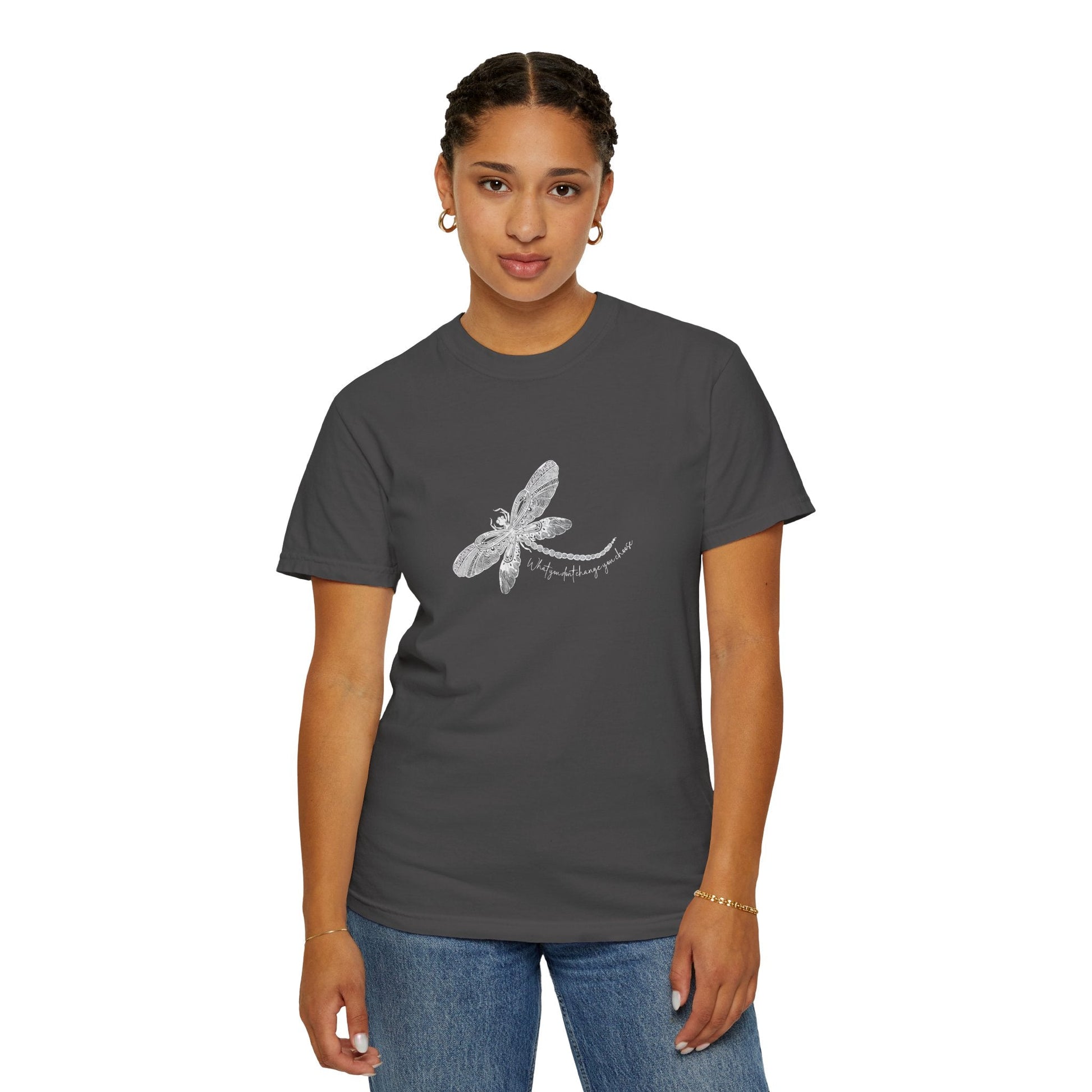 Dragonfly Affirmation T Shirt - C1717 Custom Graphic Soft style T Shirt - Solei Designs