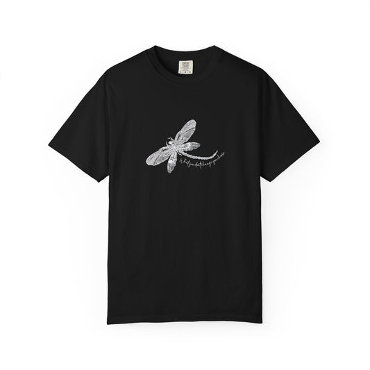 Dragonfly Affirmation T Shirt - C1717 Custom Graphic Soft style T Shirt - Solei Designs