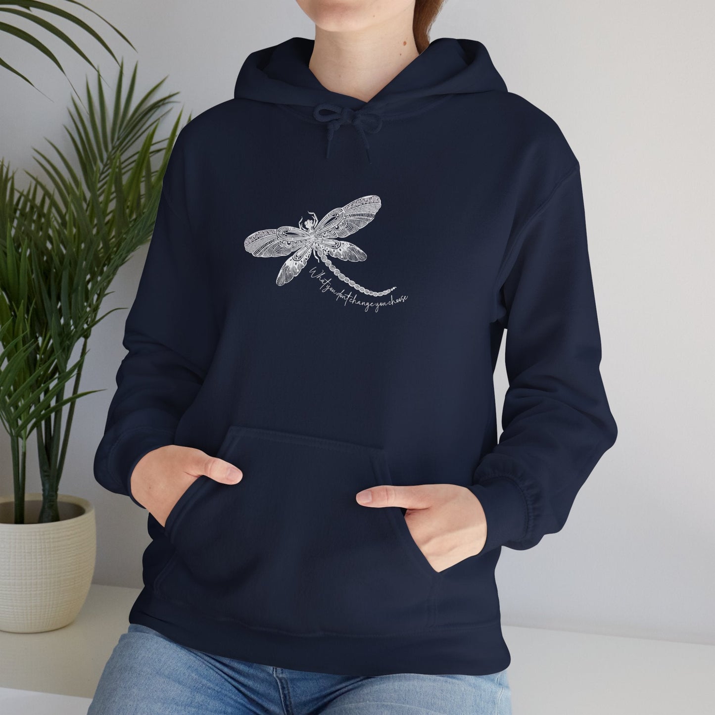 Dragonfly Hoodie - Hand - Drawn Dragonfly Illustration Pullover - Solei Designs