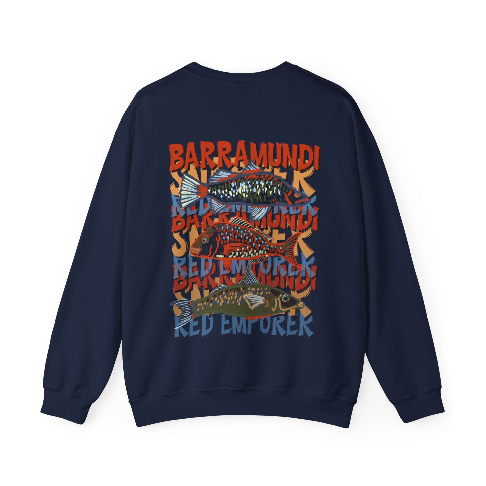 Fishing Lover's Crewneck Sweatshirt - 'Live to Fish' Design - Solei Designs