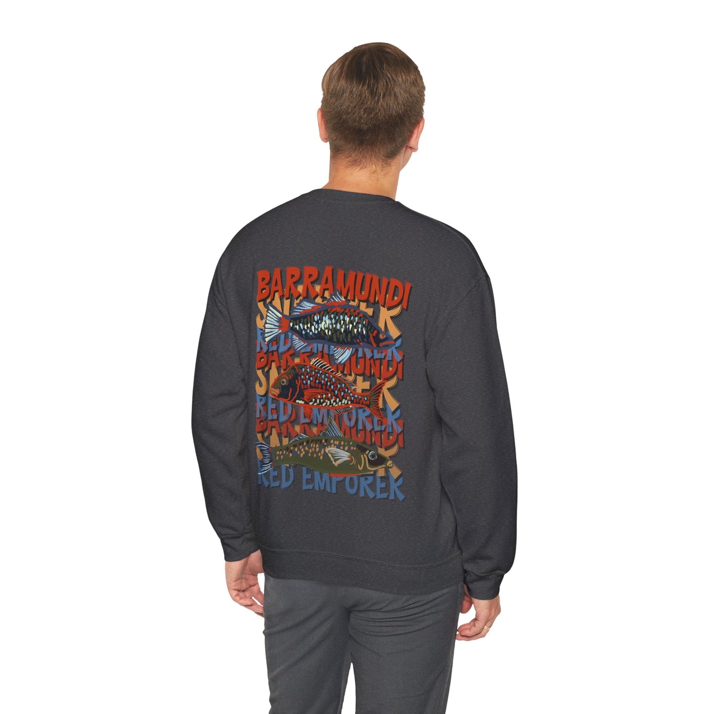 Fishing Lover's Crewneck Sweatshirt - 'Live to Fish' Design - Solei Designs