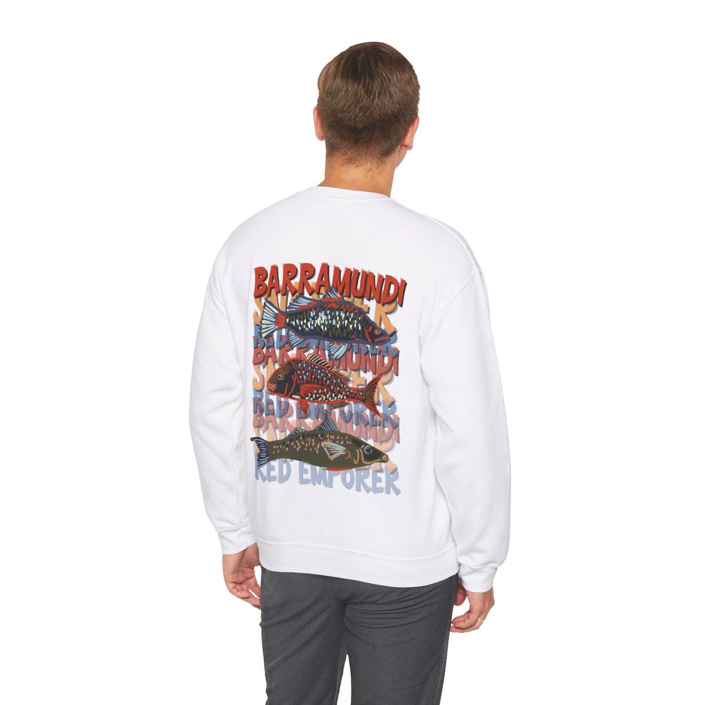 Fishing Lover's Crewneck Sweatshirt - 'Live to Fish' Design - Solei Designs