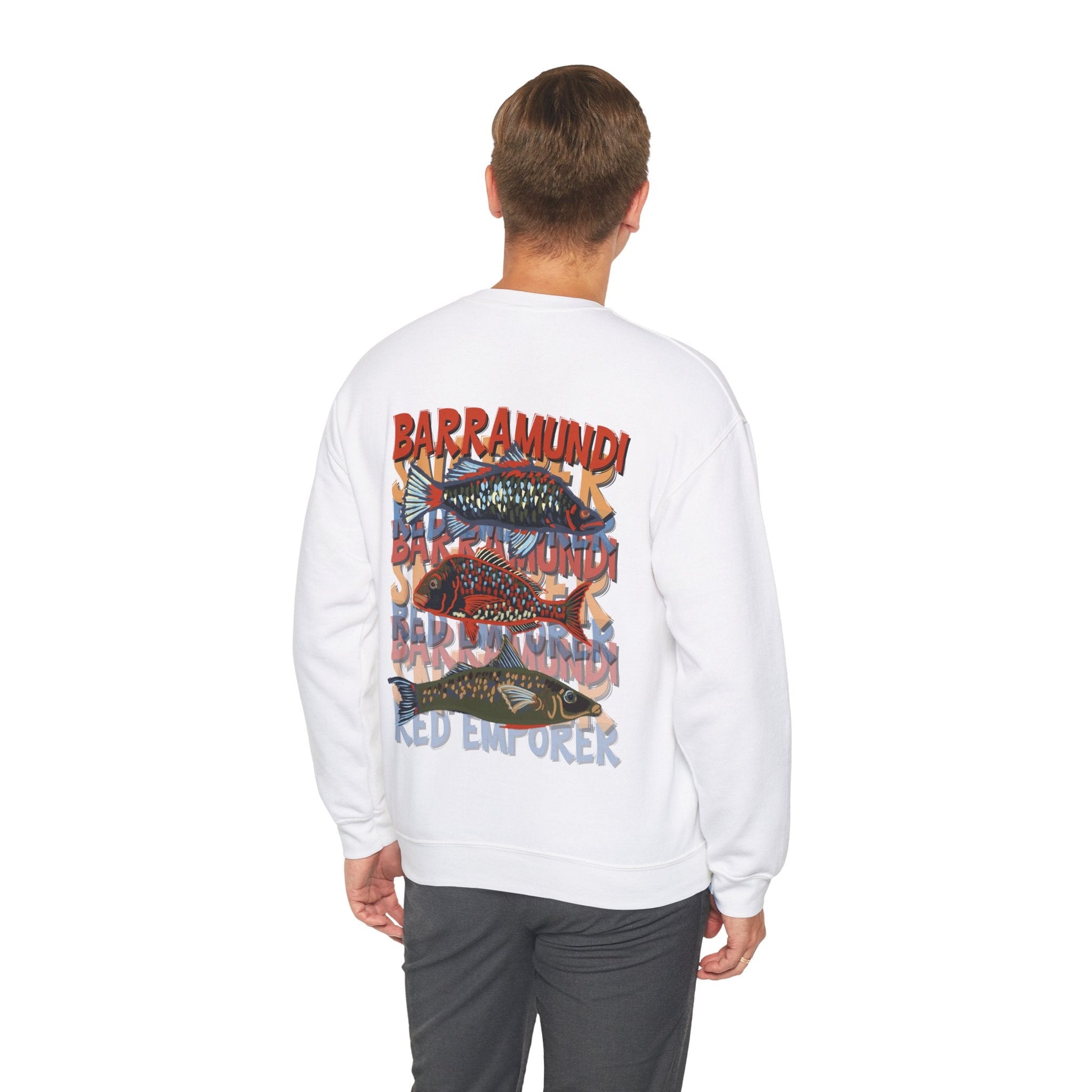 Fishing Lover's Crewneck Sweatshirt - 'Live to Fish' Design - Solei Designs