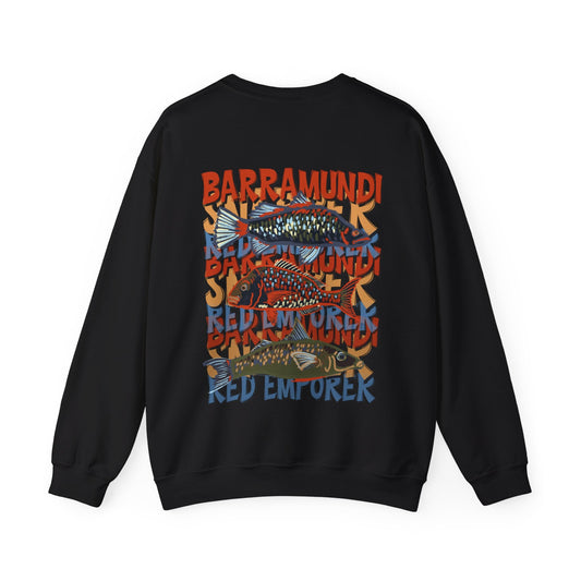 Fishing Lover's Crewneck Sweatshirt - 'Live to Fish' Design - Solei Designs