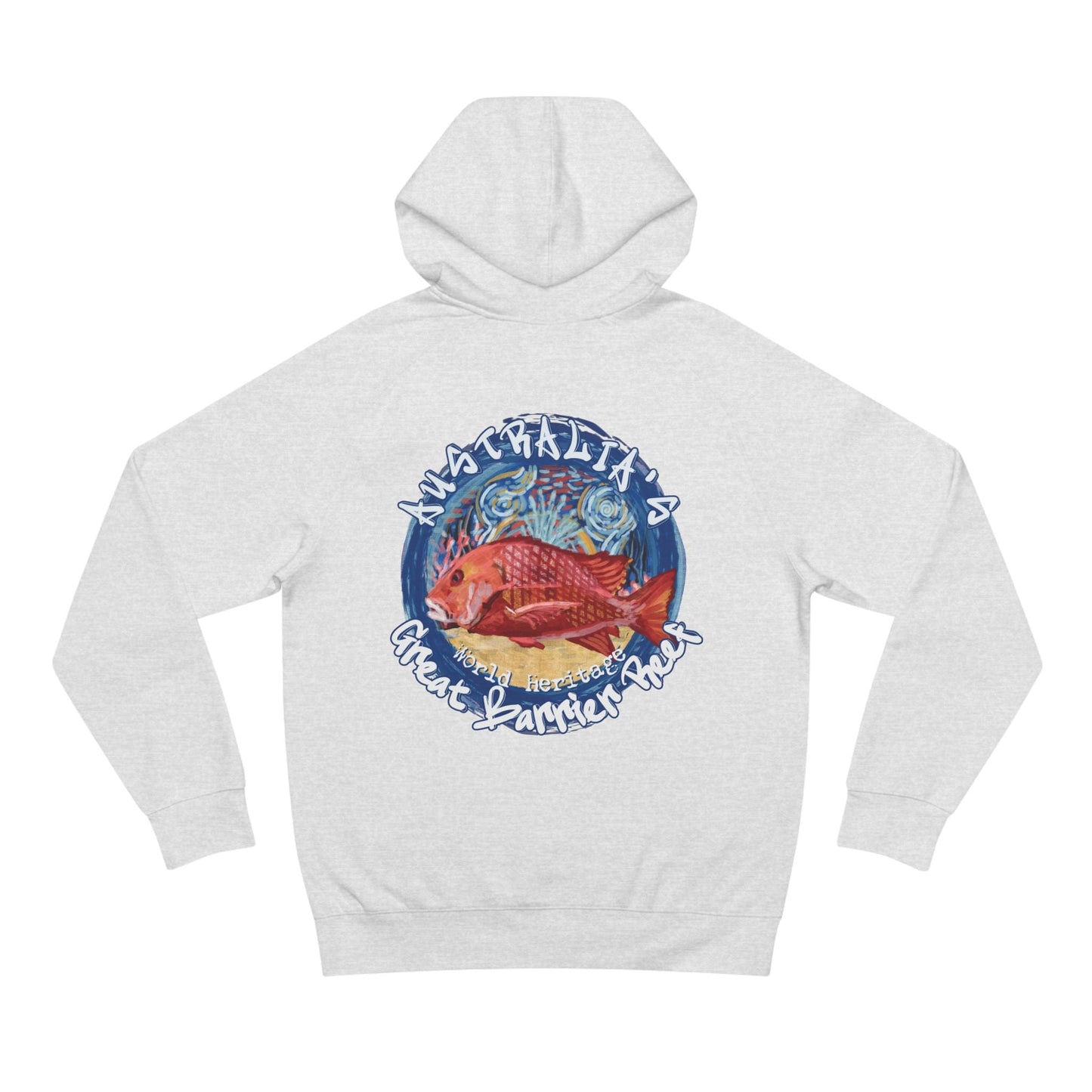 Great Barrier Reef custom hand crafted design - luxurious soft hoodie - Solei Designs