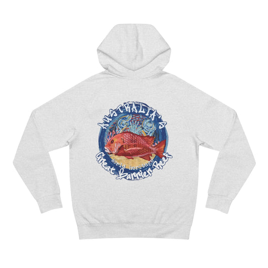 Great Barrier Reef custom hand crafted design - luxurious soft hoodie - Solei Designs