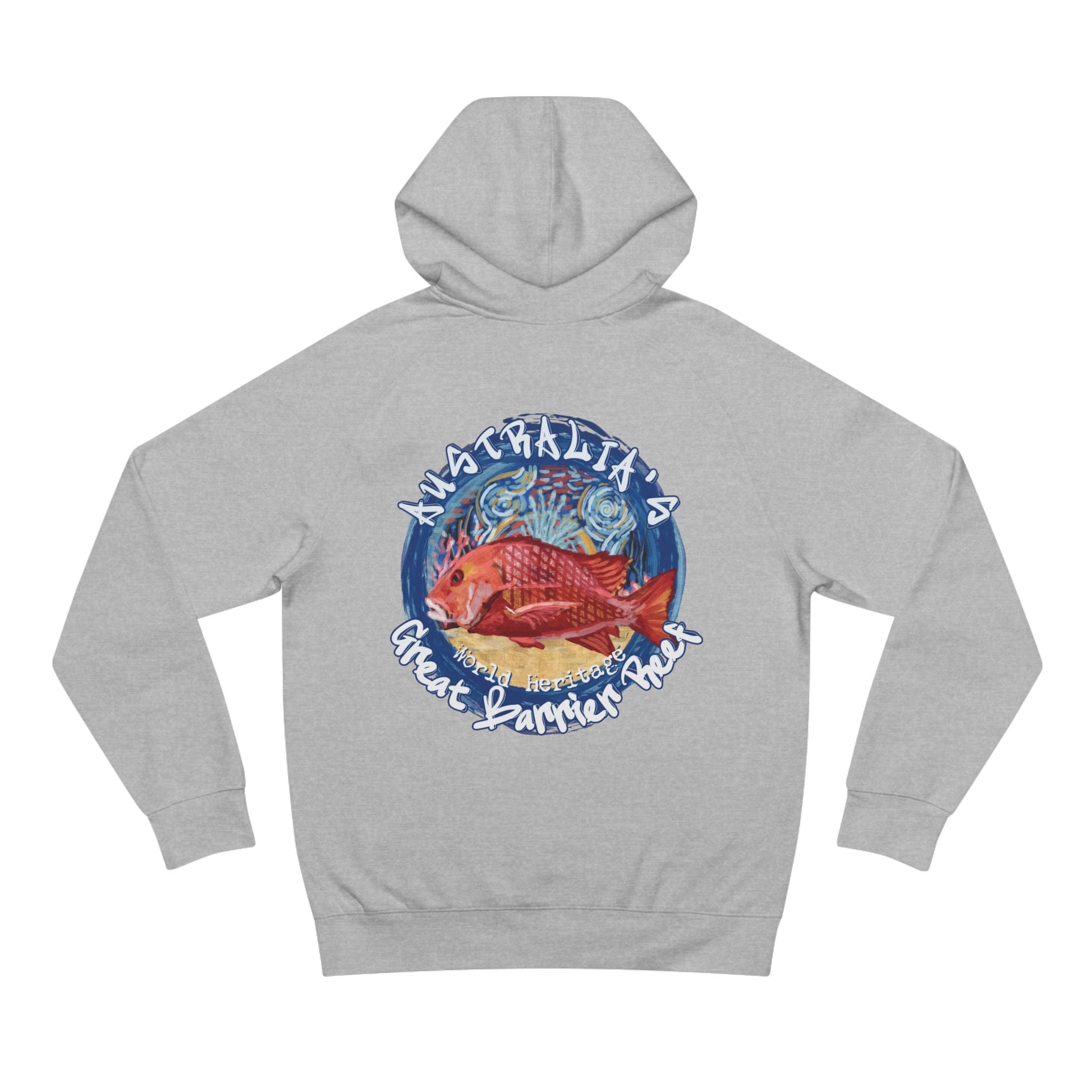 Great Barrier Reef custom hand crafted design - luxurious soft hoodie - Solei Designs