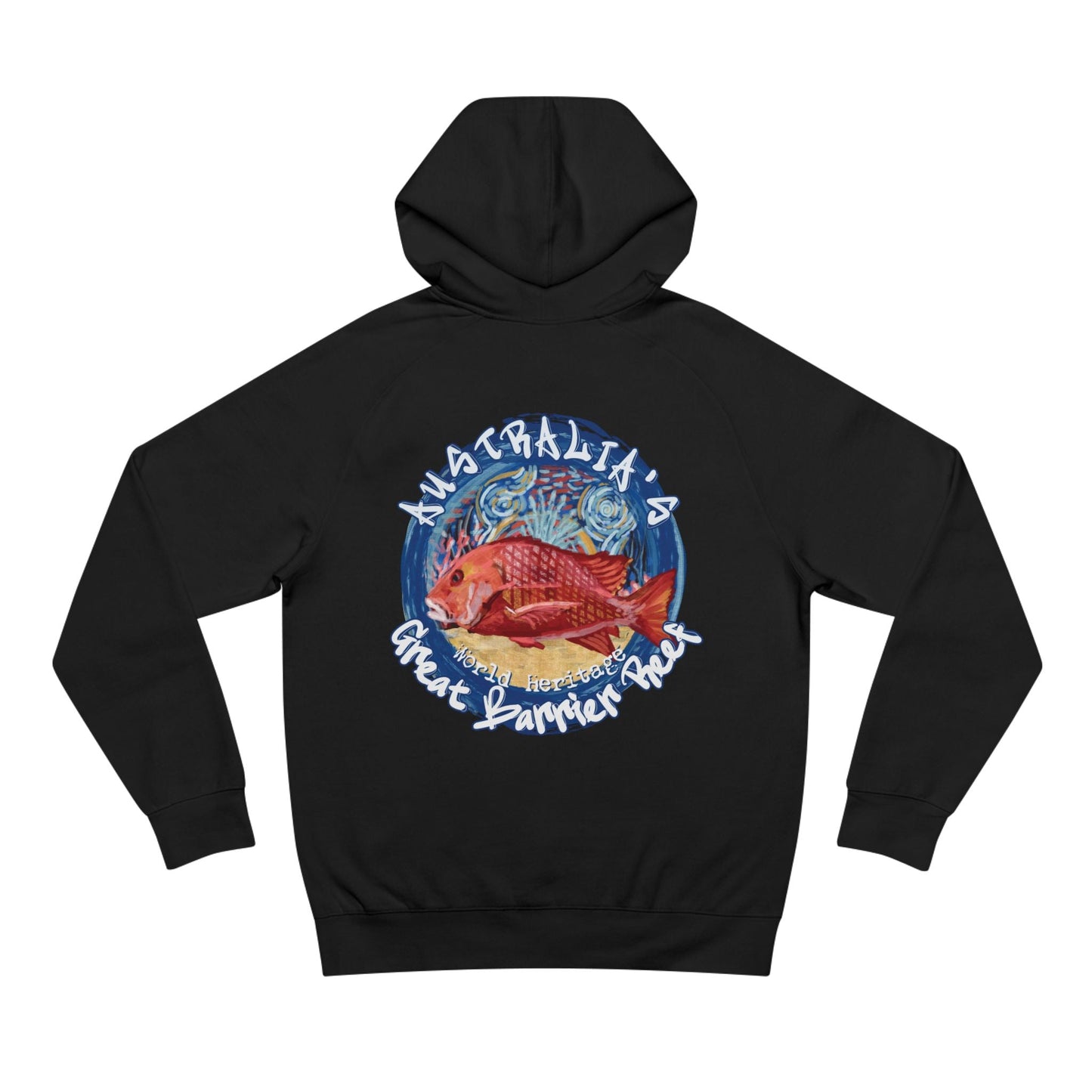 Great Barrier Reef custom hand crafted design - luxurious soft hoodie - Solei Designs