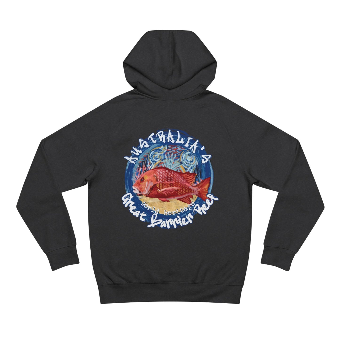 Great Barrier Reef custom hand crafted design - luxurious soft hoodie - Solei Designs