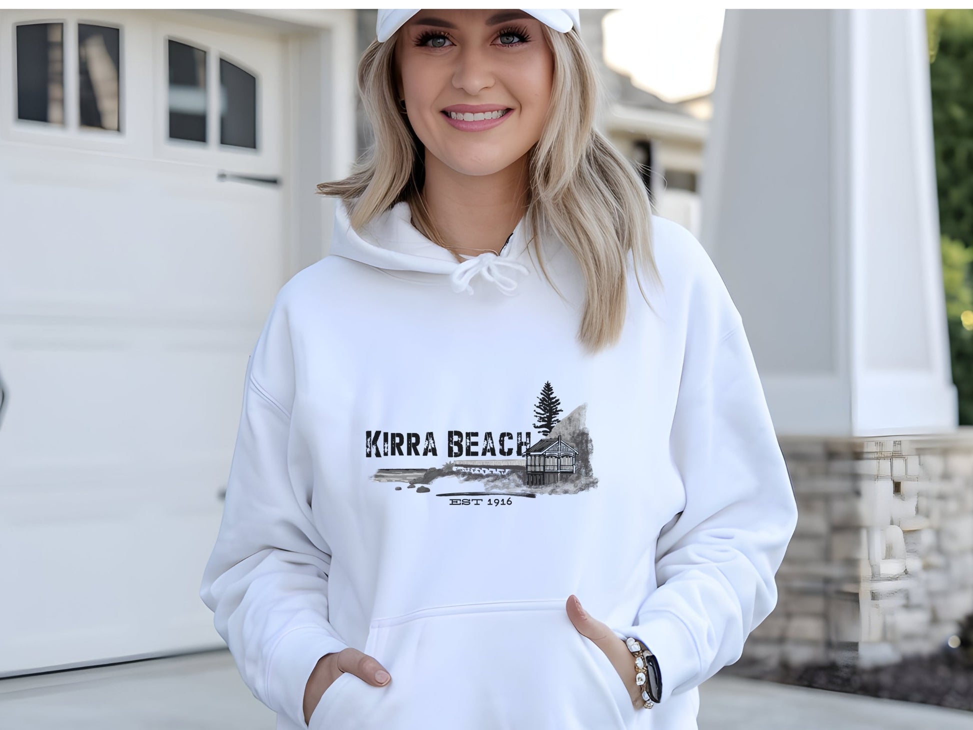 Kirra Beach Custom Design Champion Hoodie - Solei Designs