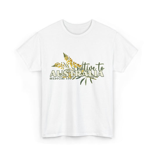 Native to Australia Wattle flower custom design t shirt - Solei Designs