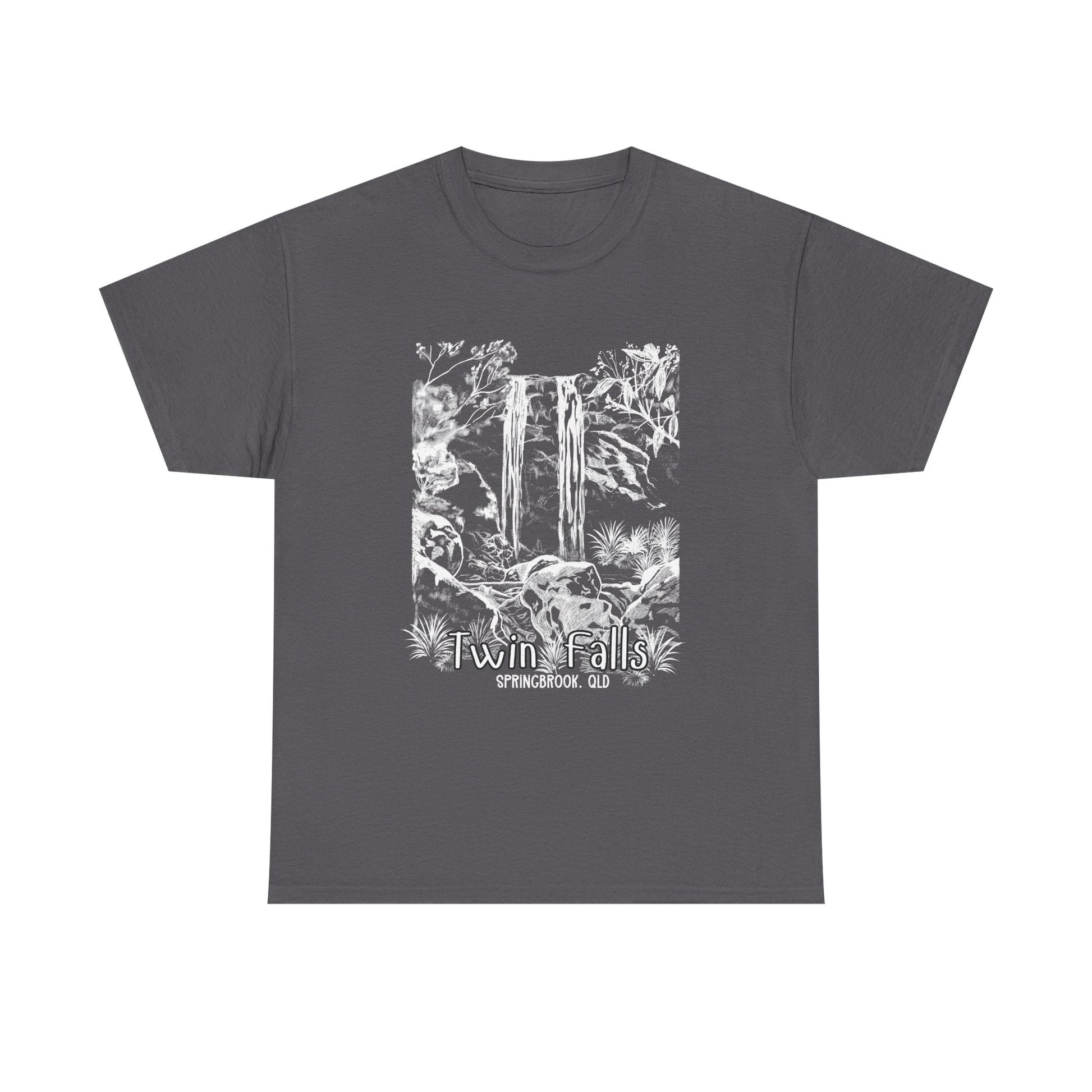 Twin Falls Springbrook QLD custom designed Australian souvenir t shirt - Solei Designs