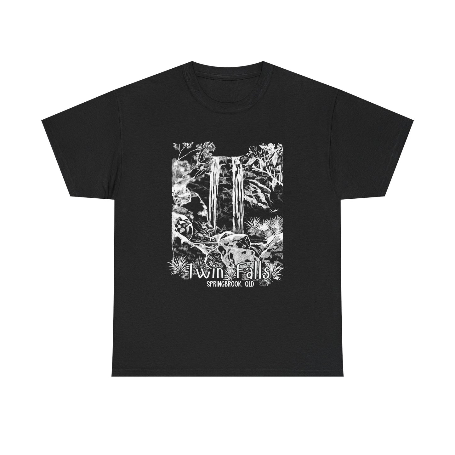 Twin Falls Springbrook QLD custom designed Australian souvenir t shirt - Solei Designs