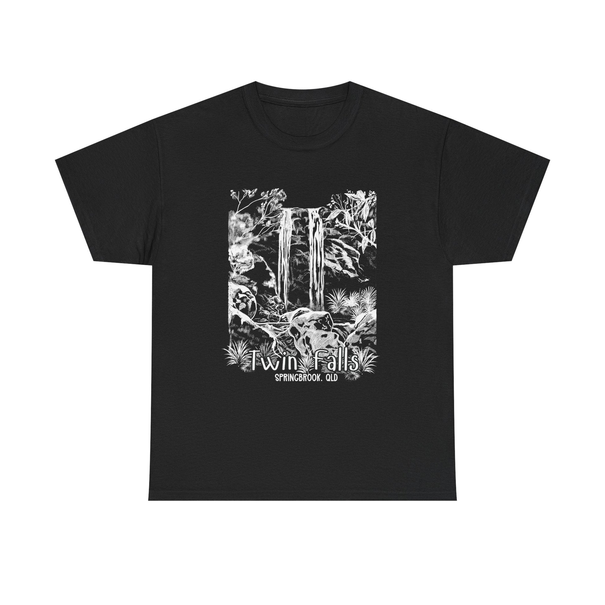 Twin Falls Springbrook QLD custom designed Australian souvenir t shirt - Solei Designs
