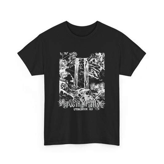 Twin Falls Springbrook QLD custom designed Australian souvenir t shirt - Solei Designs