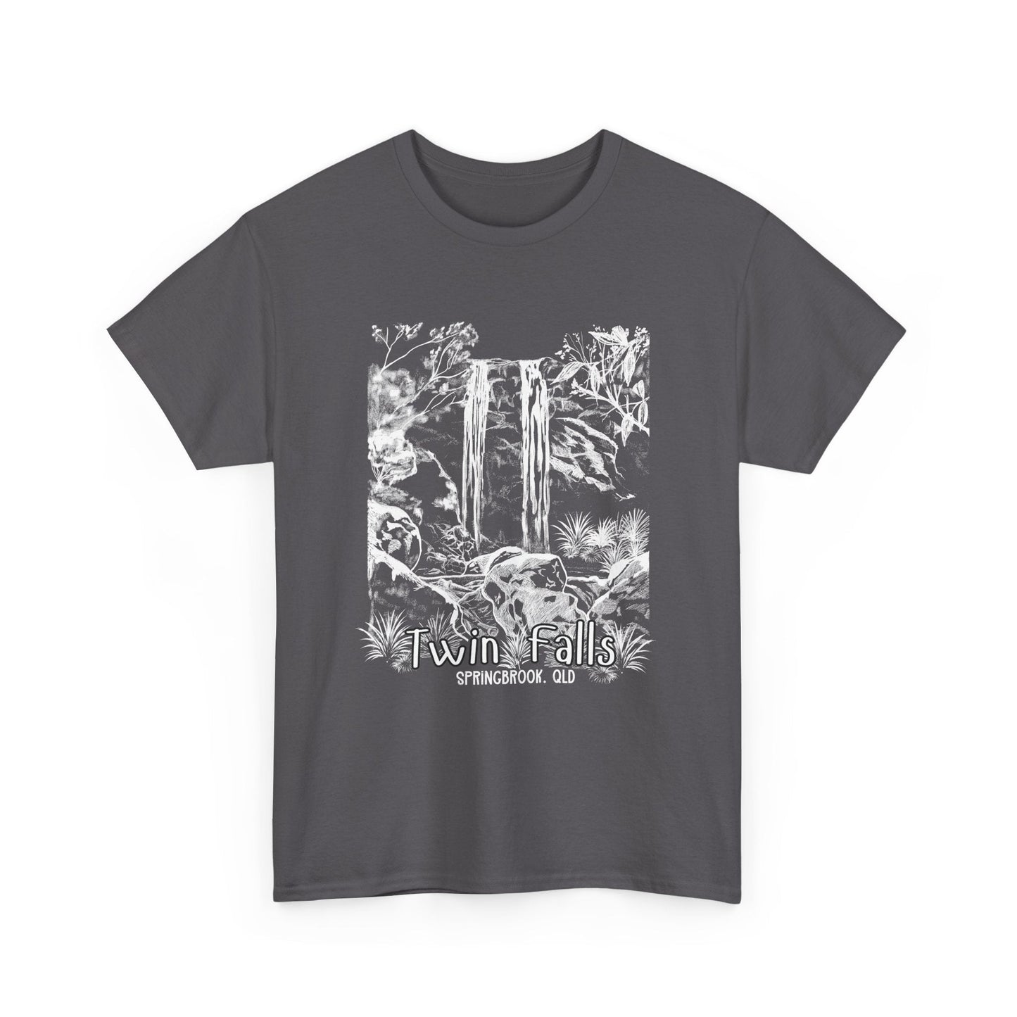 Twin Falls Springbrook QLD custom designed Australian souvenir t shirt - Solei Designs